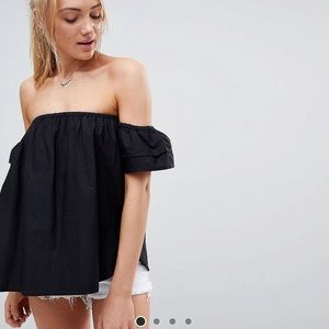 ASOS tall cotton off shoulder top